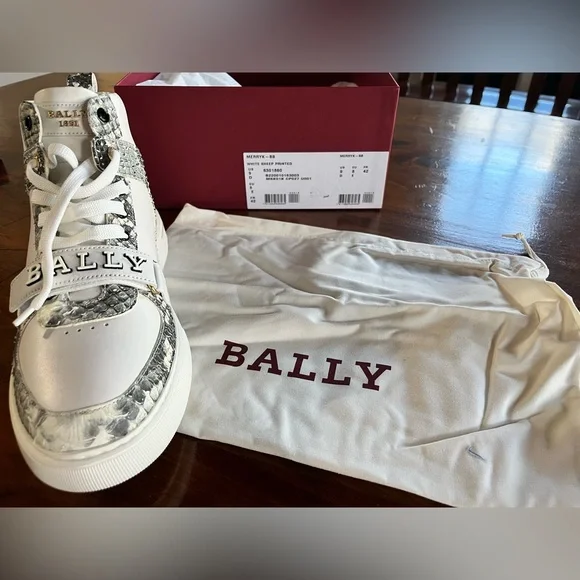 Bally Hightop Snakeskin Sneakers